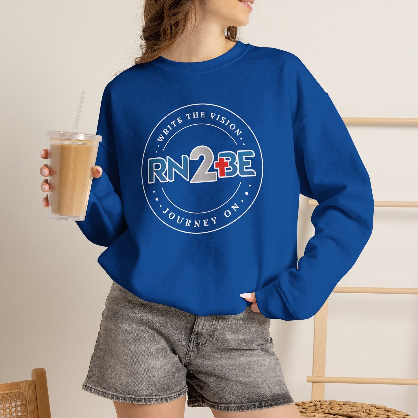 RN2BE Full Circle Logo Sweatshirt WHT