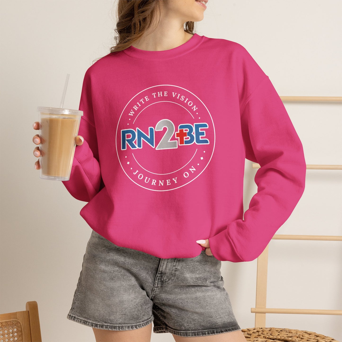 RN2BE Full Circle Logo Sweatshirt WHT
